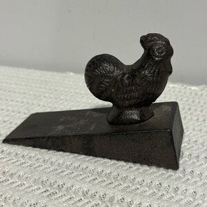 Rustic Brown cast iron Rooster Doorstop